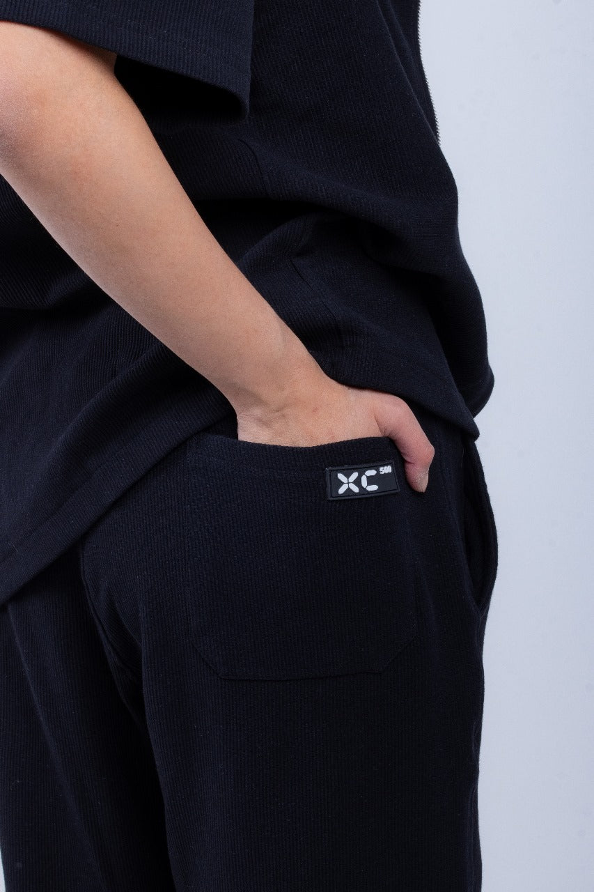 BLACK PLEATED PANTS XC 500