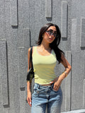 Butter Yellow Dawn Lace Top