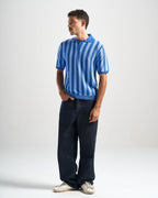Blue Retro Wave Polo