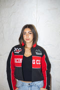 CROPPED RED RACE JACKET