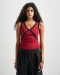Red Celestial Lace Top
