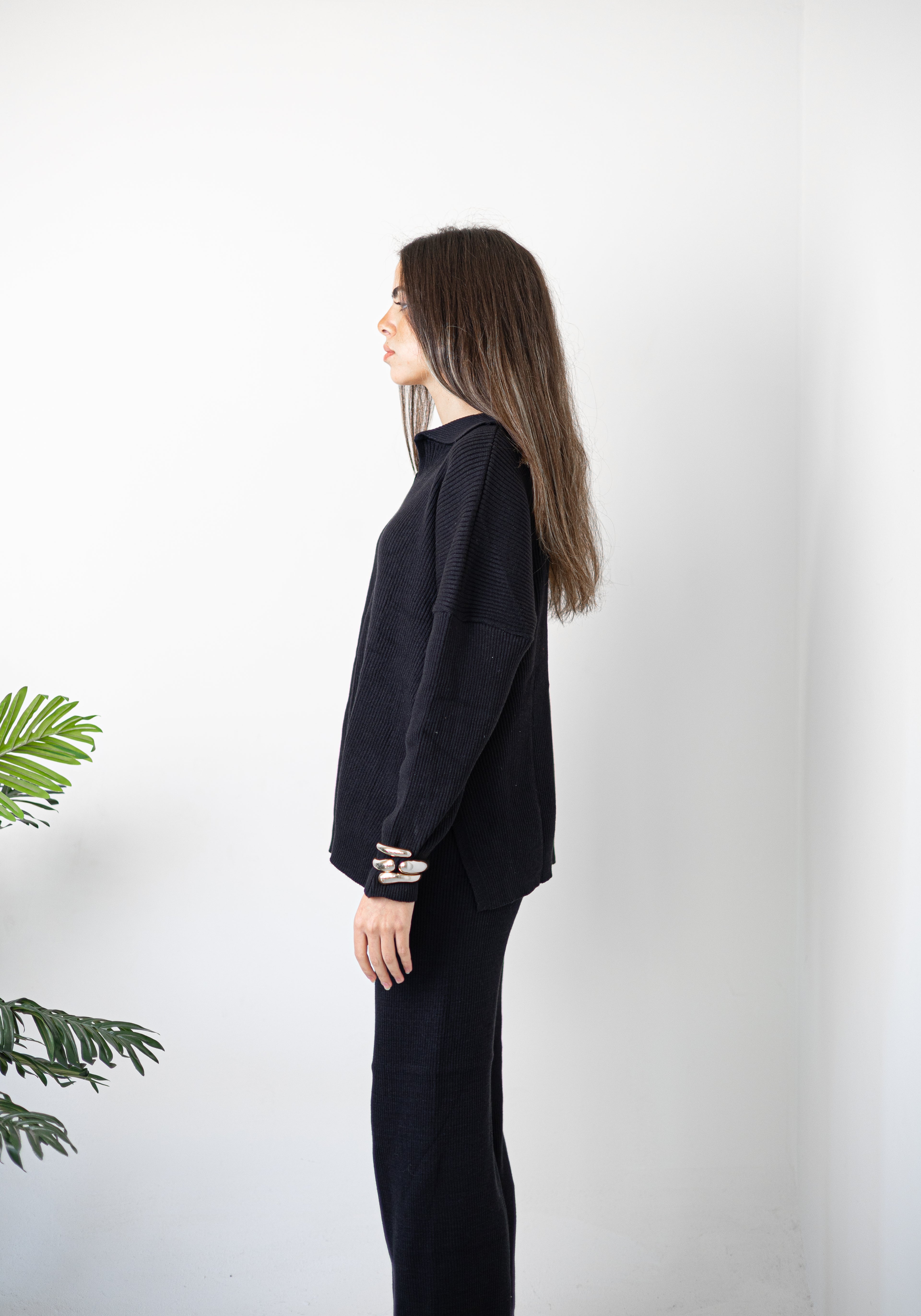 Midnight Black Knitted 2 Piece Set