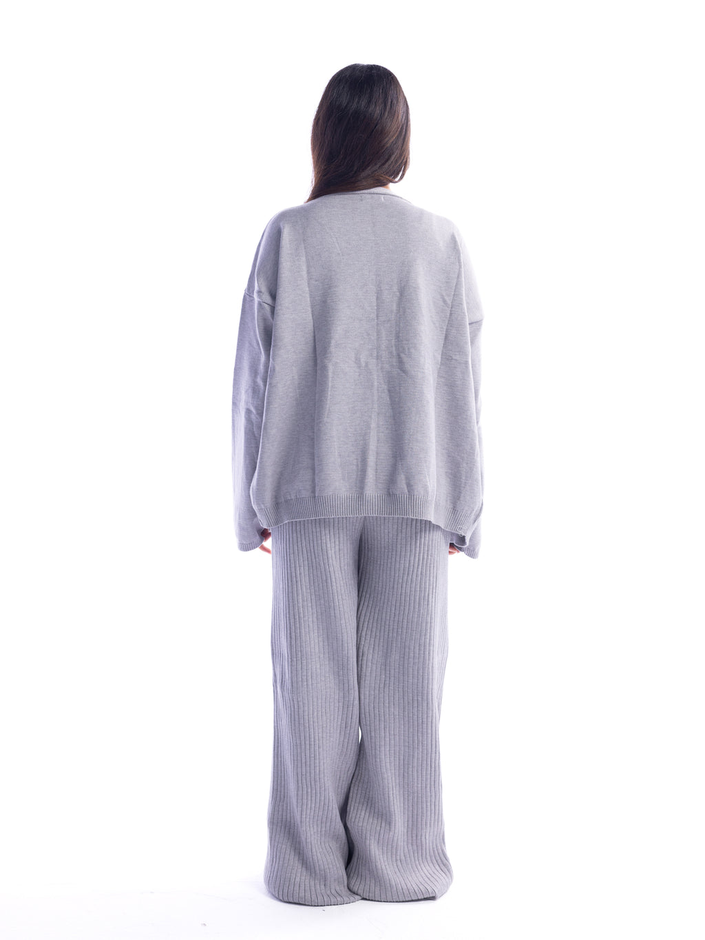 Pearl Grey Knitted 3 Piece Set