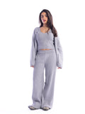 Pearl Grey Knitted 3 Piece Set
