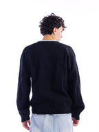 Black Braided Sweater