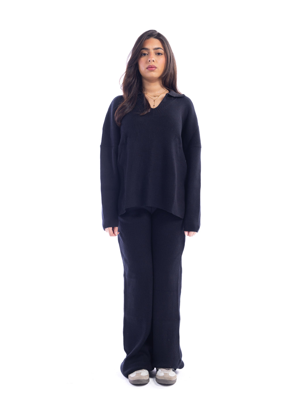 Midnight Black Knitted 2 Piece Set