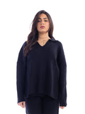 Midnight Black Knitted Sweater
