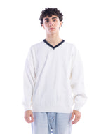 White Braided Sweater