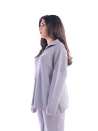 Pearl Grey Knitted Sweater