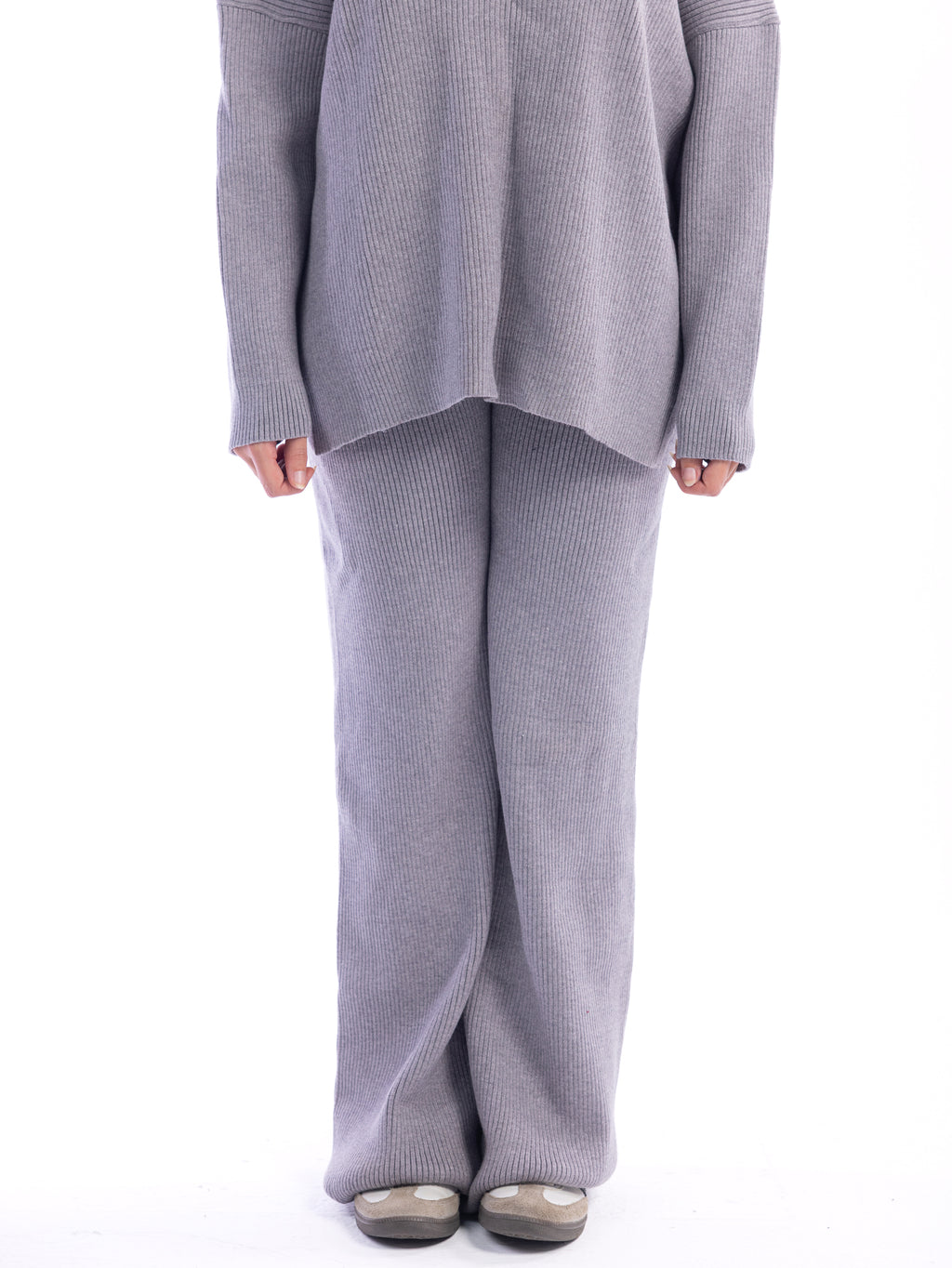 Pearl Grey Knitted 2 Piece Set