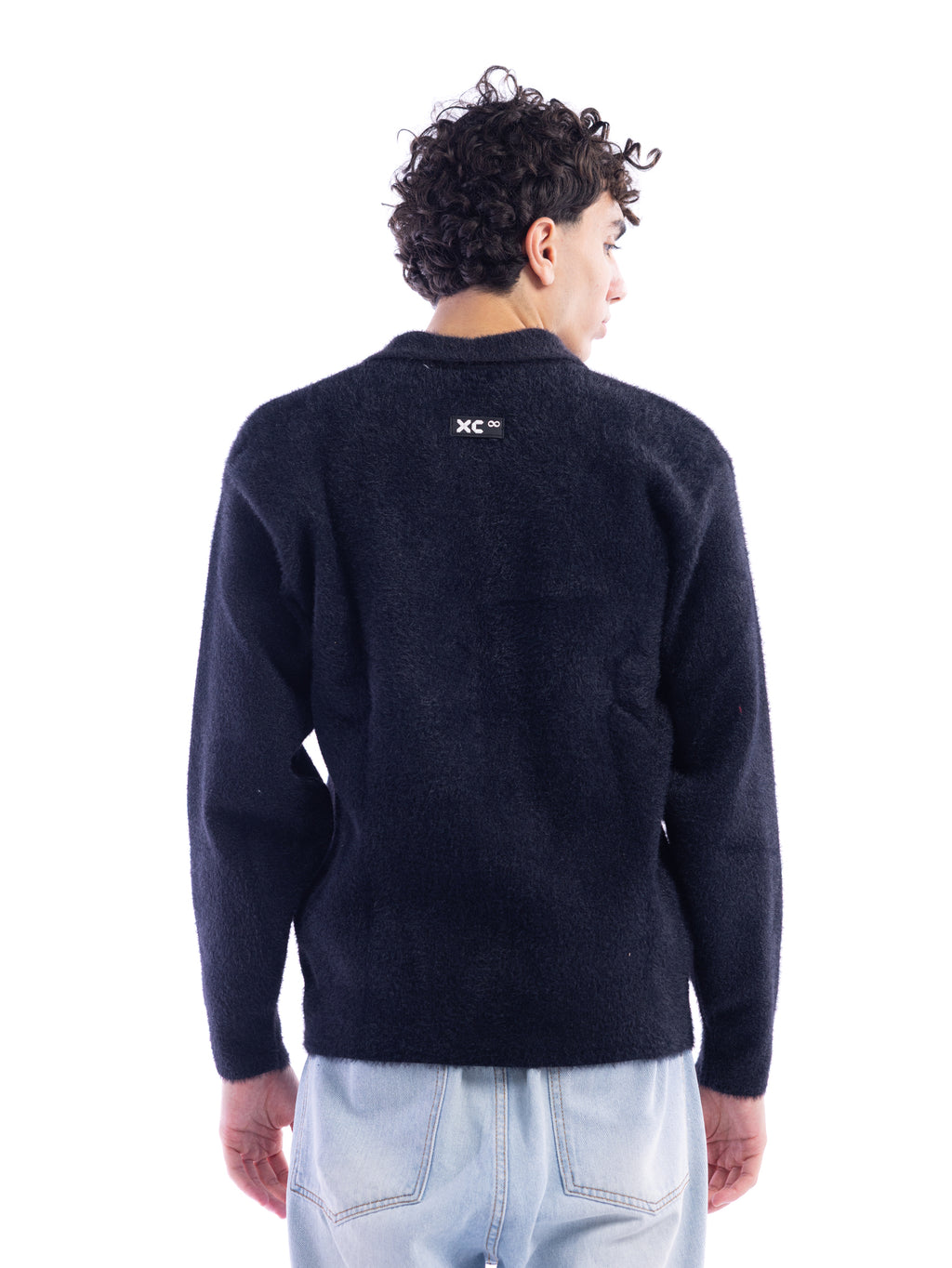Black Mohair Polo