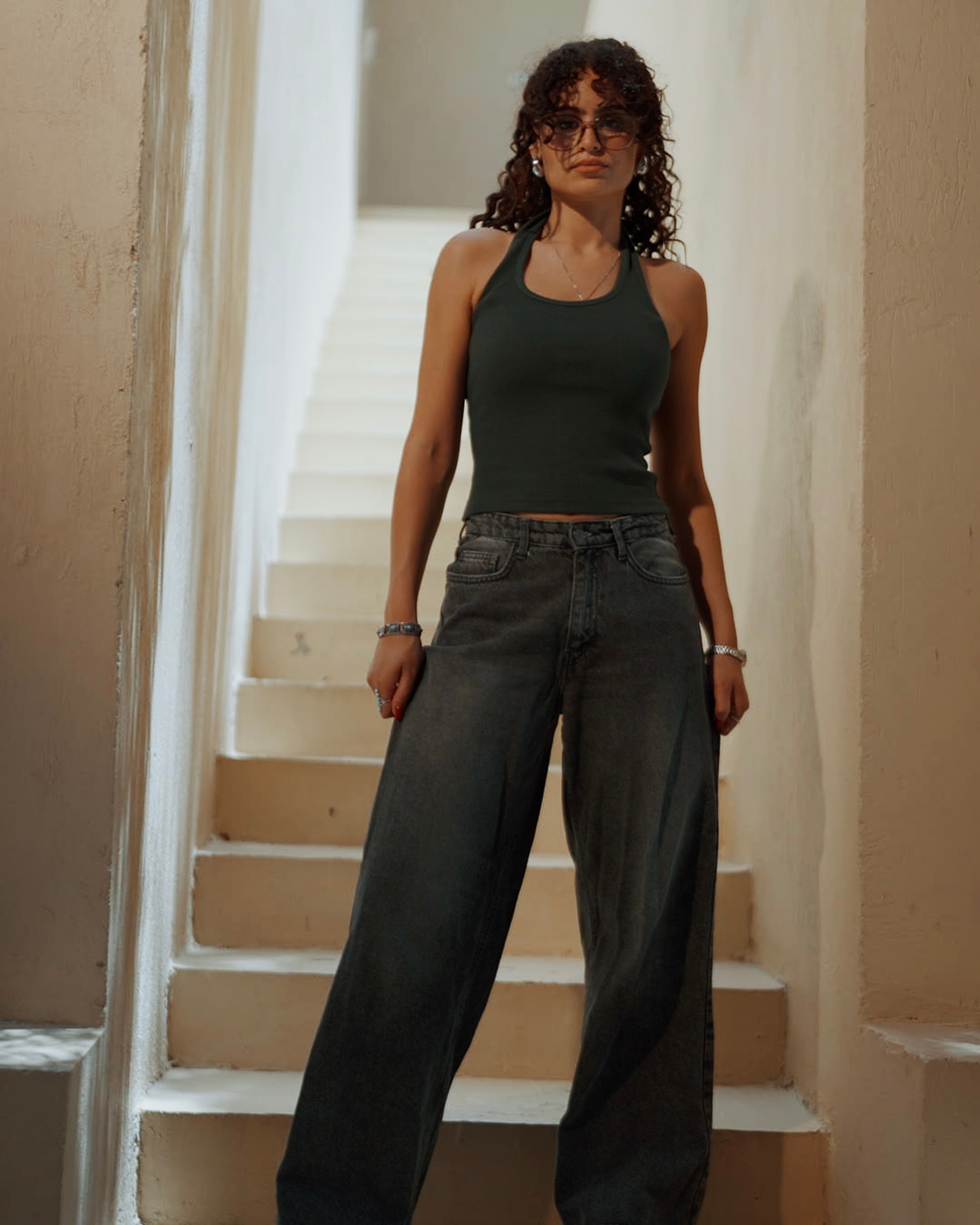 Olive Green Halter Top