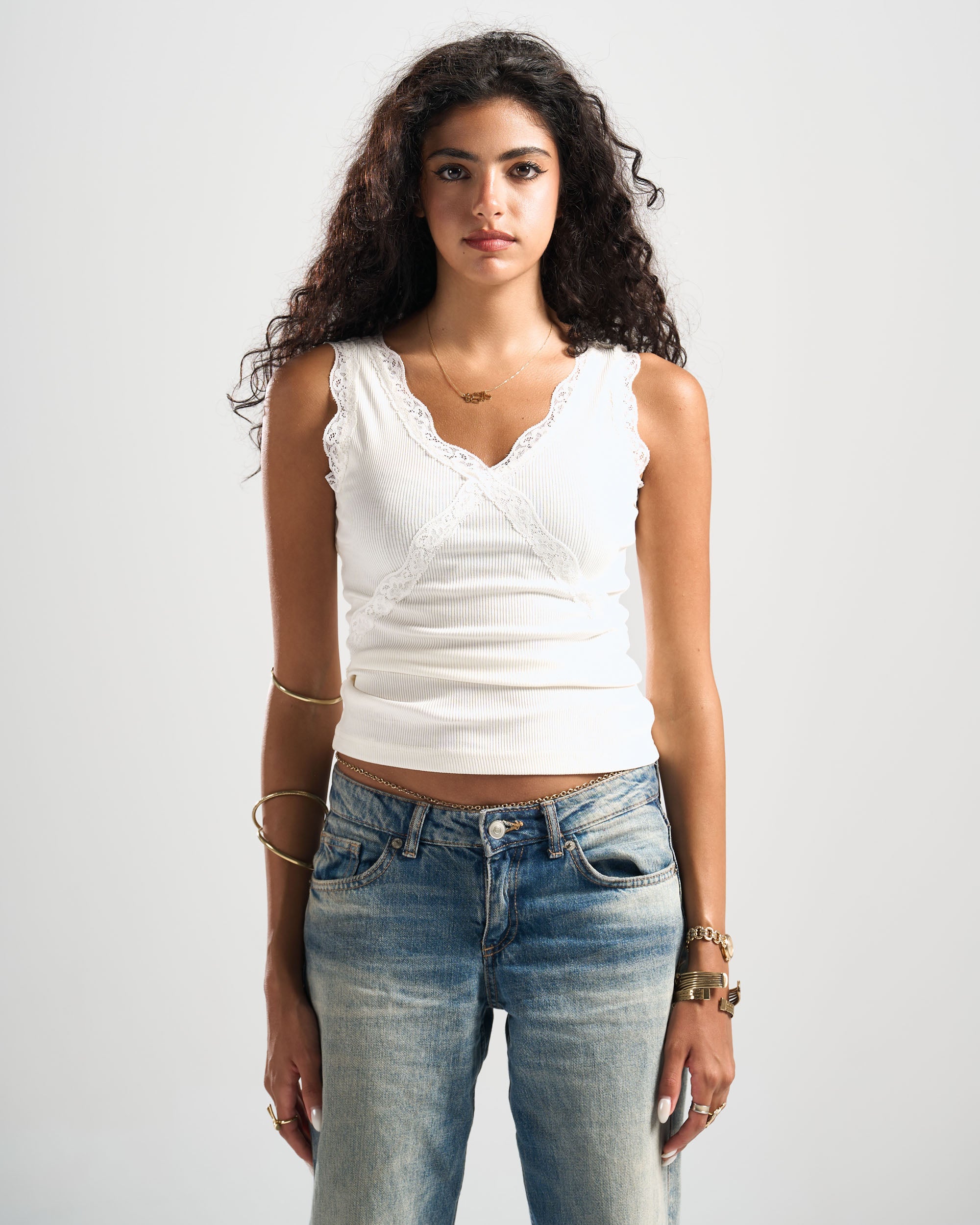 White Celestial Lace Top