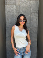 White Celestial Lace Top