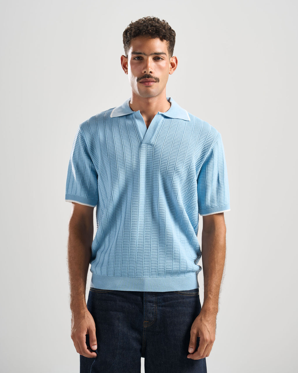 Baby Blue Riviera V Polo
