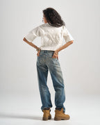 White Signature Cropped Tshirt