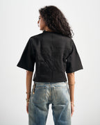 Black Signature Cropped Tshirt