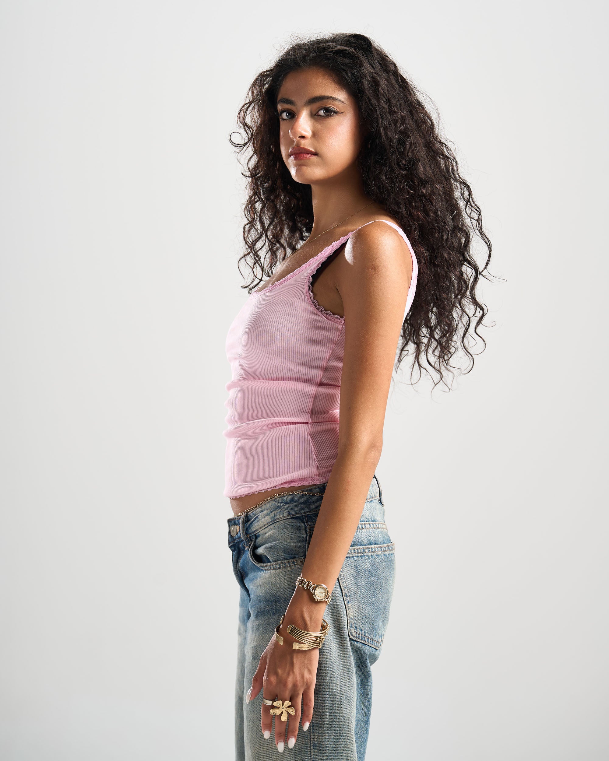 Baby Pink Dawn Lace Top