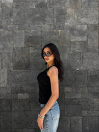 Black Celestial Lace Top