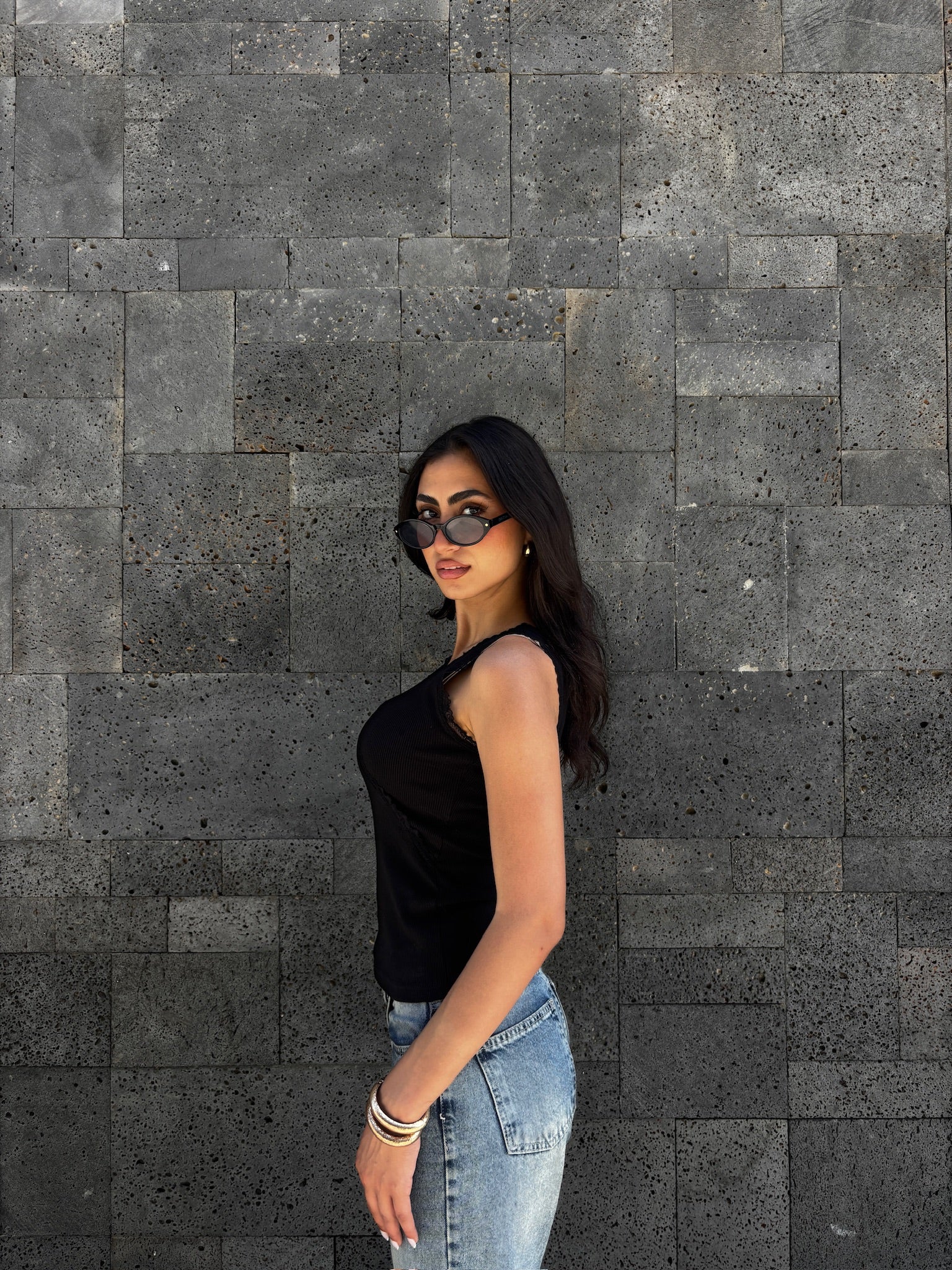 Black Celestial Lace Top