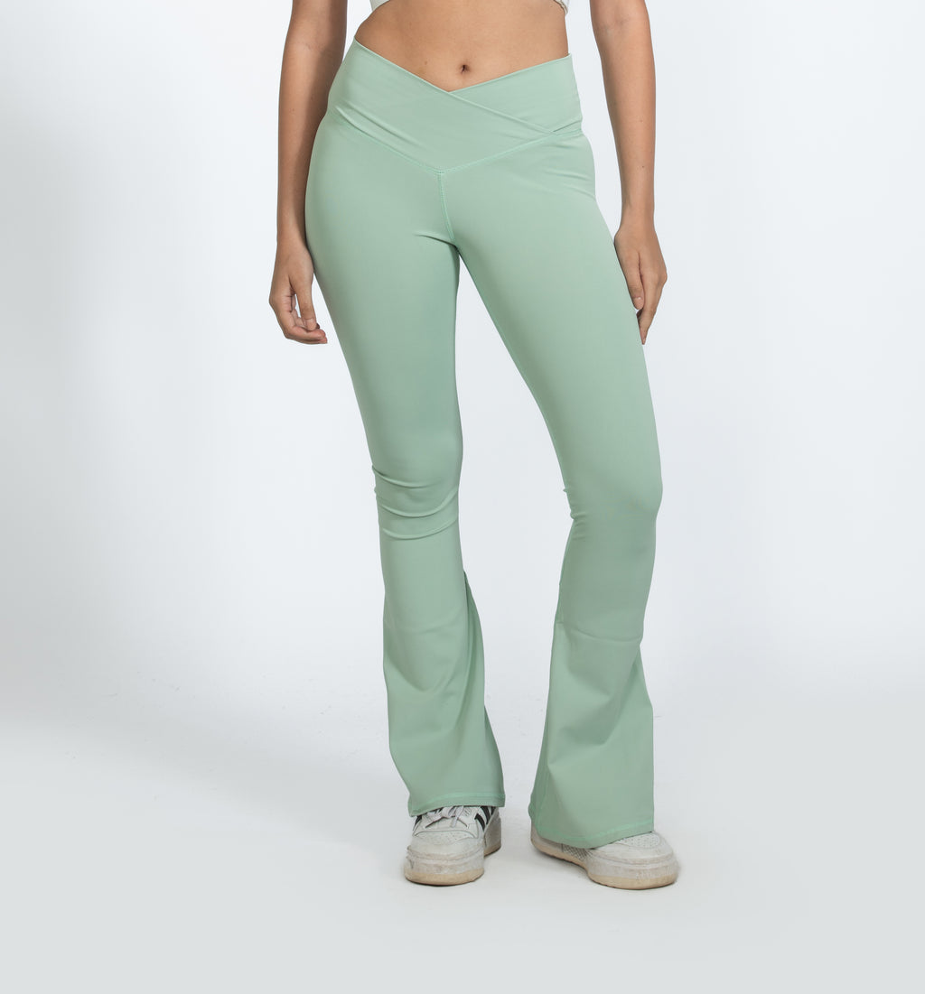 Sage Green Criss Cross Yoga Pants