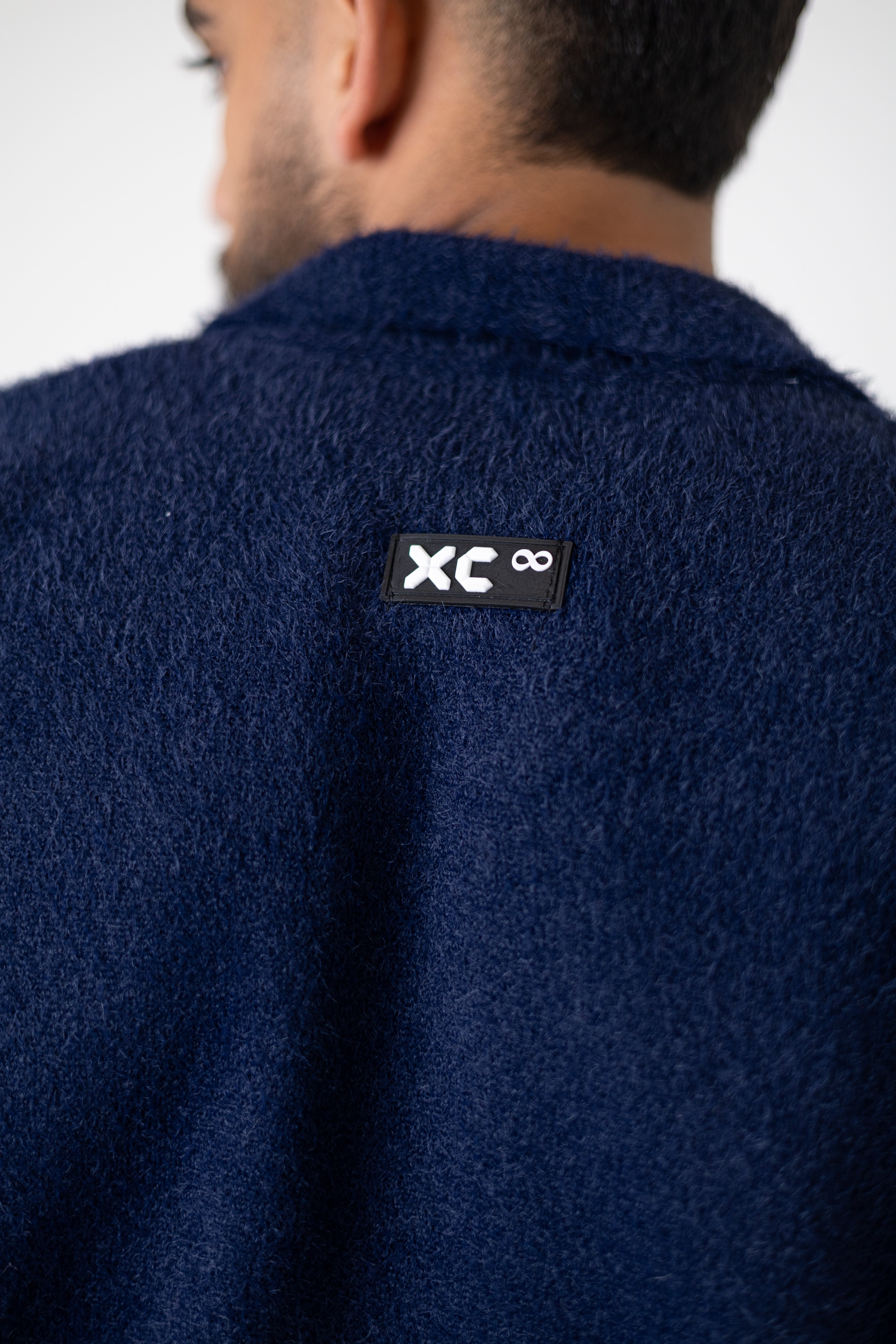 Navy Blue Mohair Polo