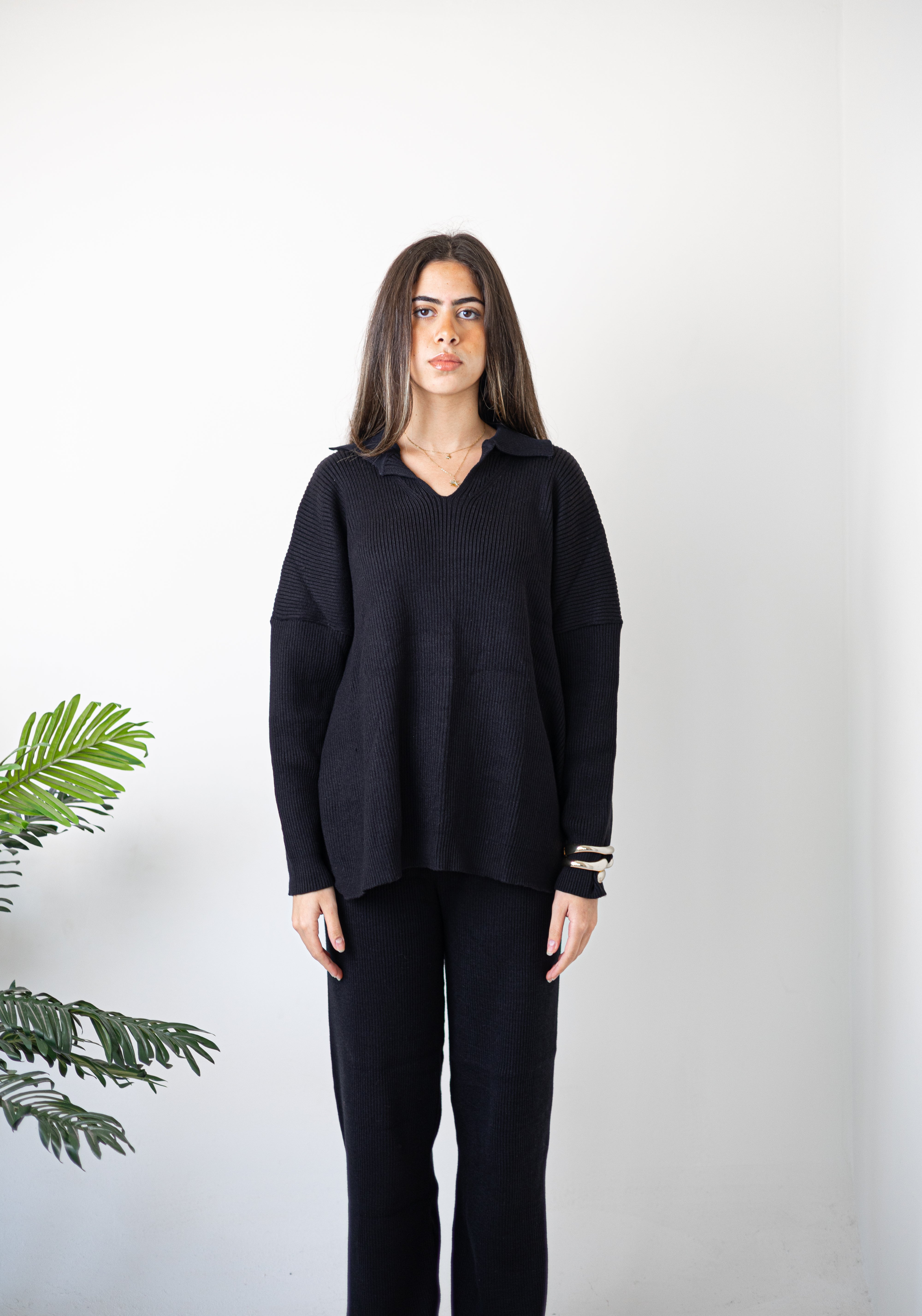 Midnight Black Knitted 2 Piece Set