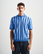 Blue Retro Wave Polo
