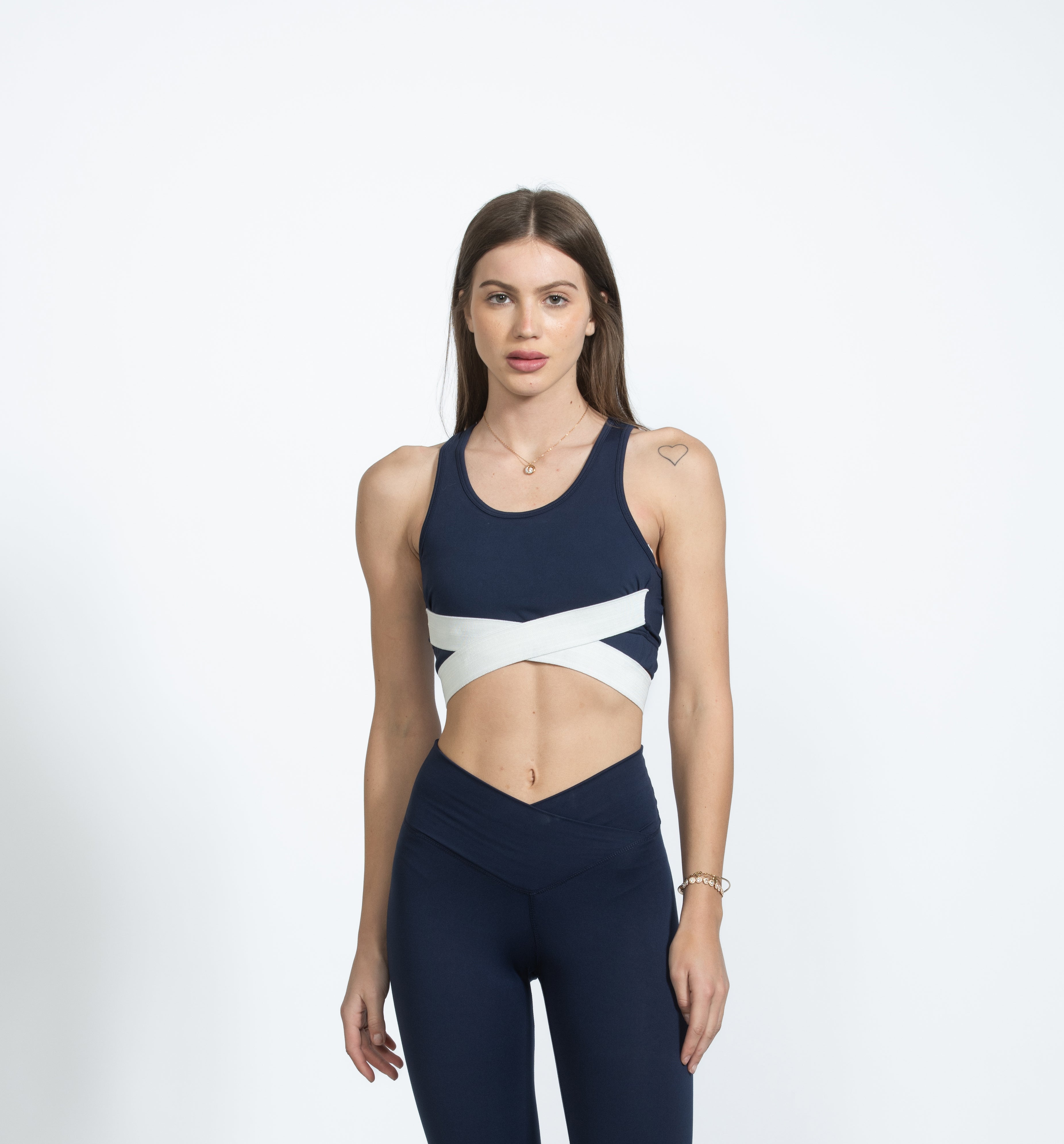 Navy Blue CoreX Wrap Sports Bra