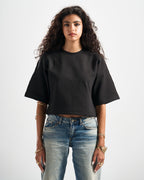 Black Signature Cropped Tshirt