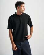Black Hunter Ribbed Polo