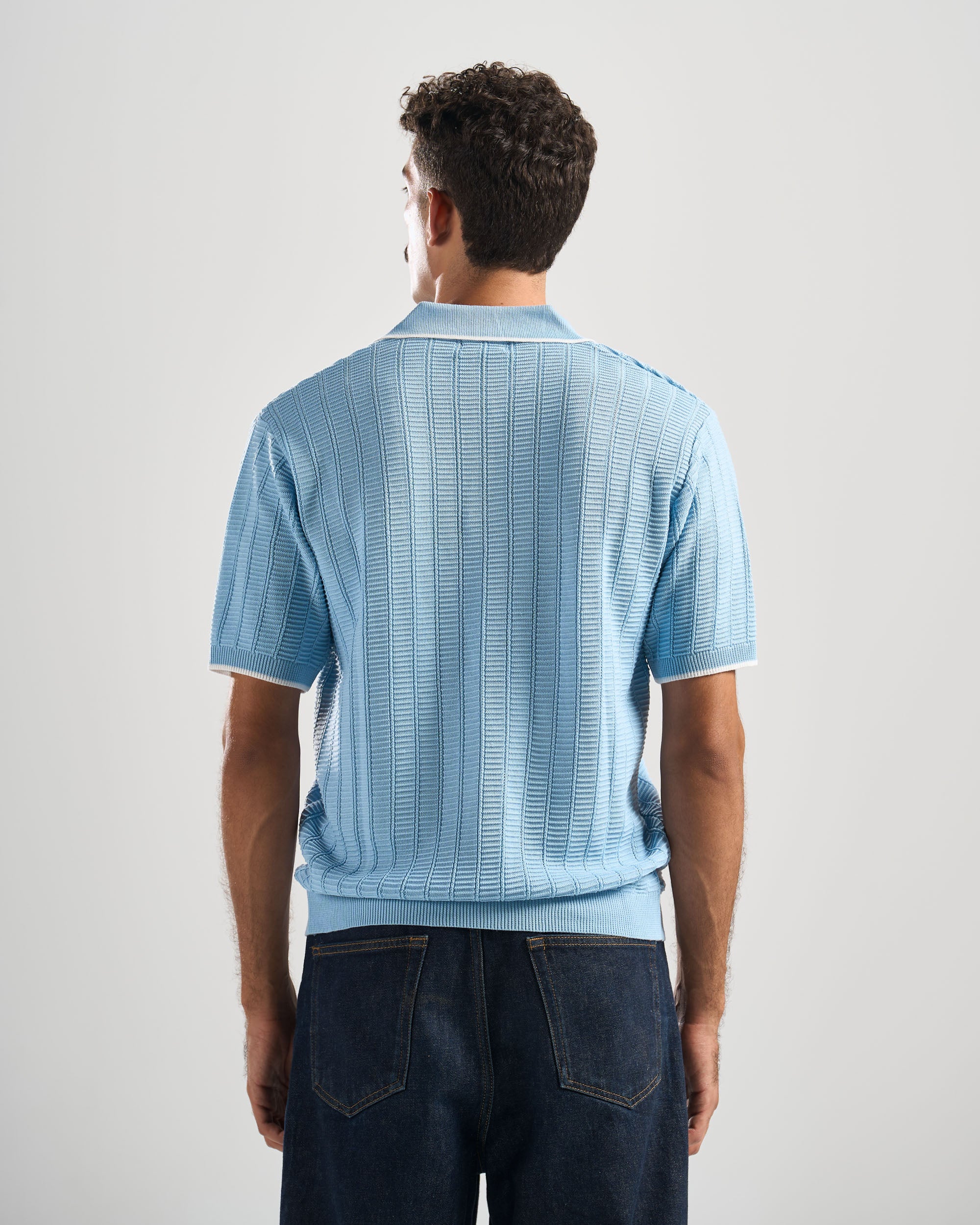Baby Blue Riviera V Polo