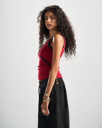 Red Celestial Lace Top