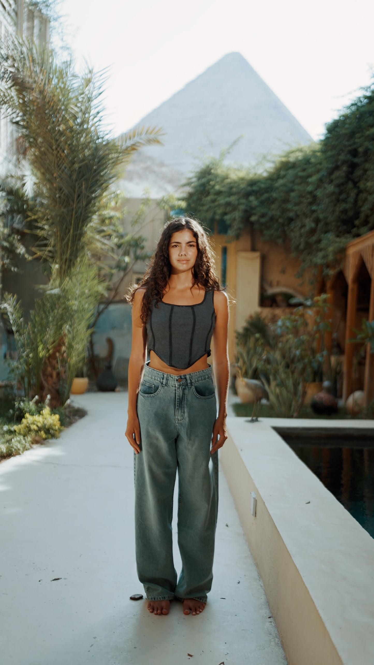 WASHED CORSET TOP XC INFINITY