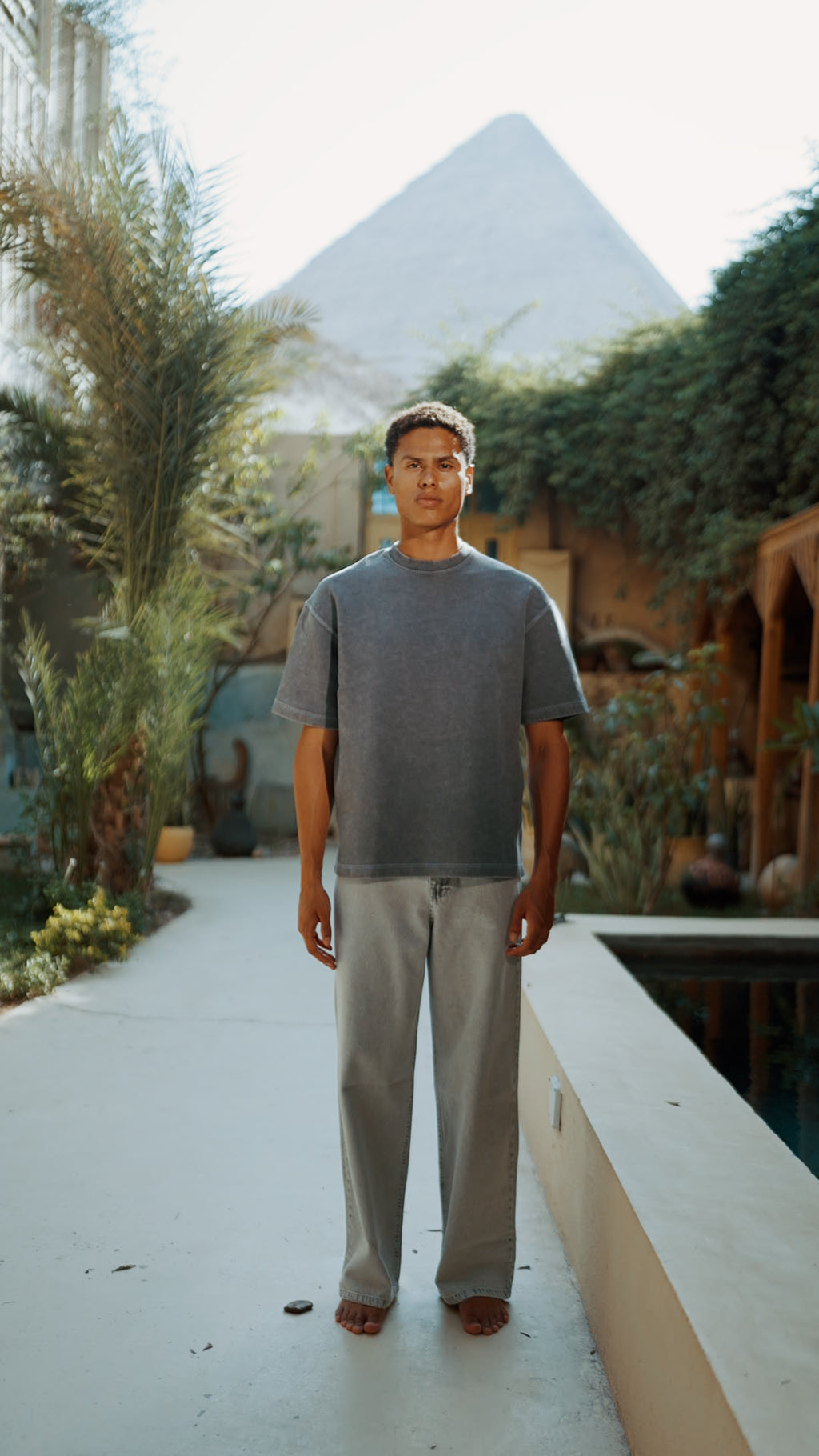 XC WASHED GREY OVERSIZED TEE