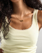 Butter Yellow Dawn Lace Top