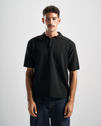 Black Hunter Ribbed Polo