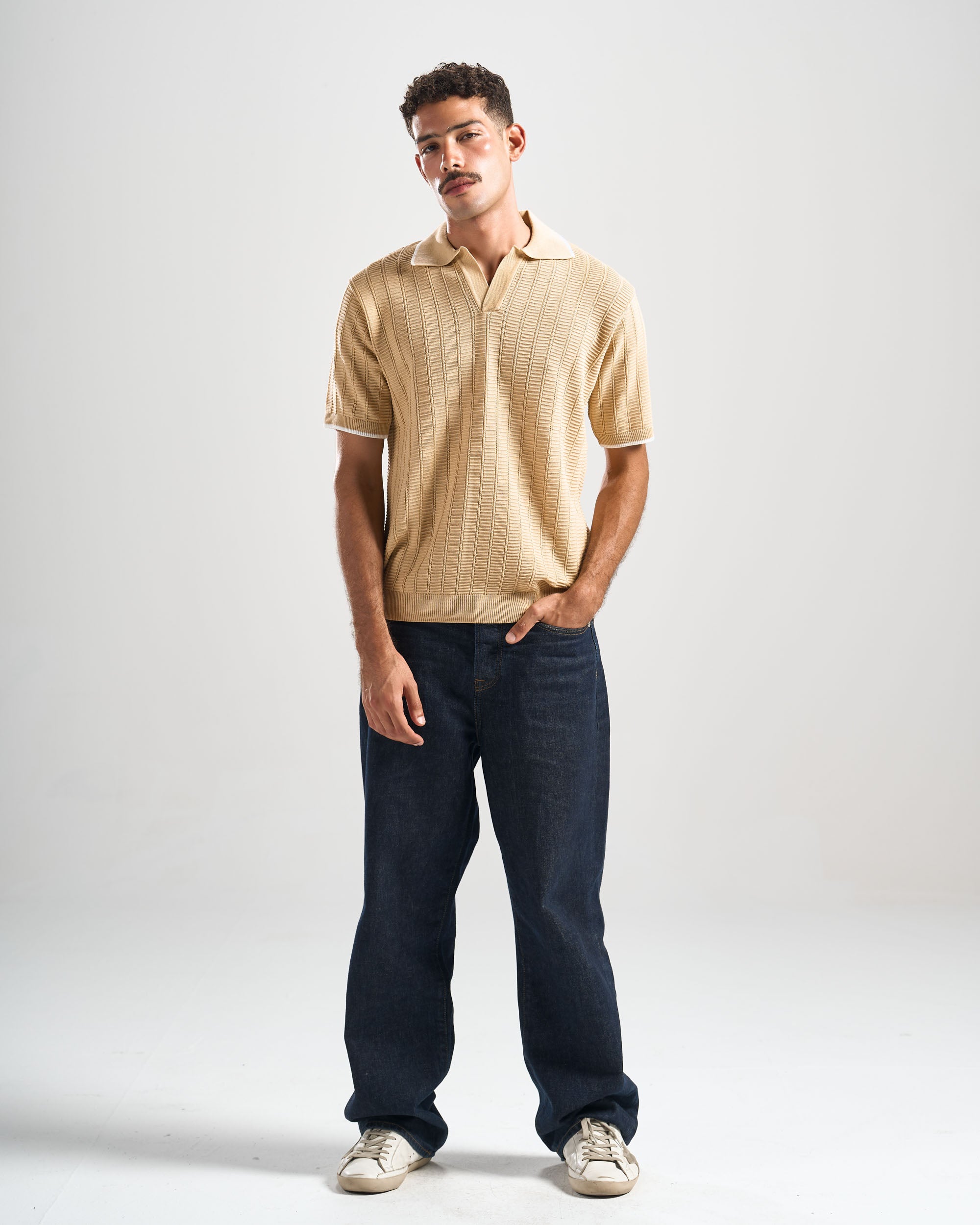Beige Riviera V Polo