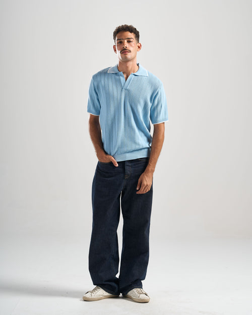 Baby Blue Riviera V Polo