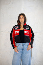 CROPPED RED RACE JACKET