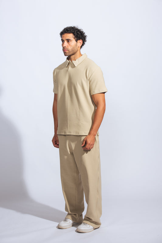 PLEATED BEIGE SHIRT INFINITY