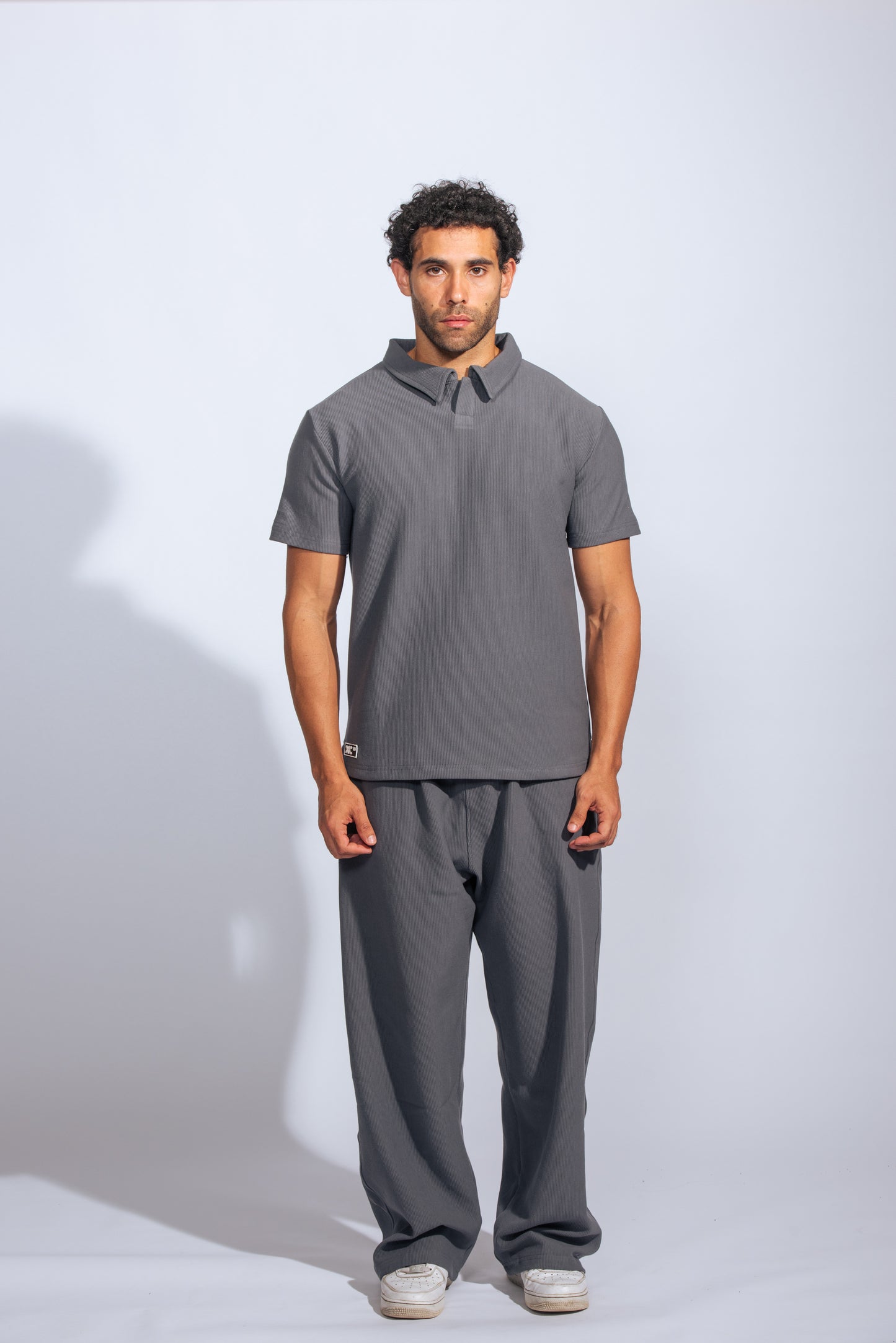 PLEATED CHARCOAL GREY PANTS INFINITY