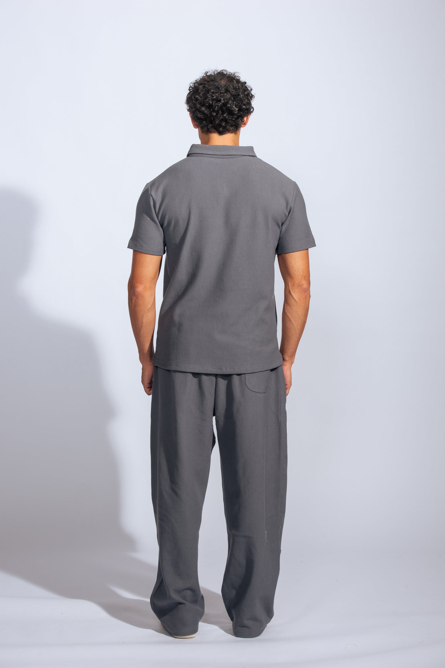 PLEATED CHARCOAL GREY PANTS INFINITY