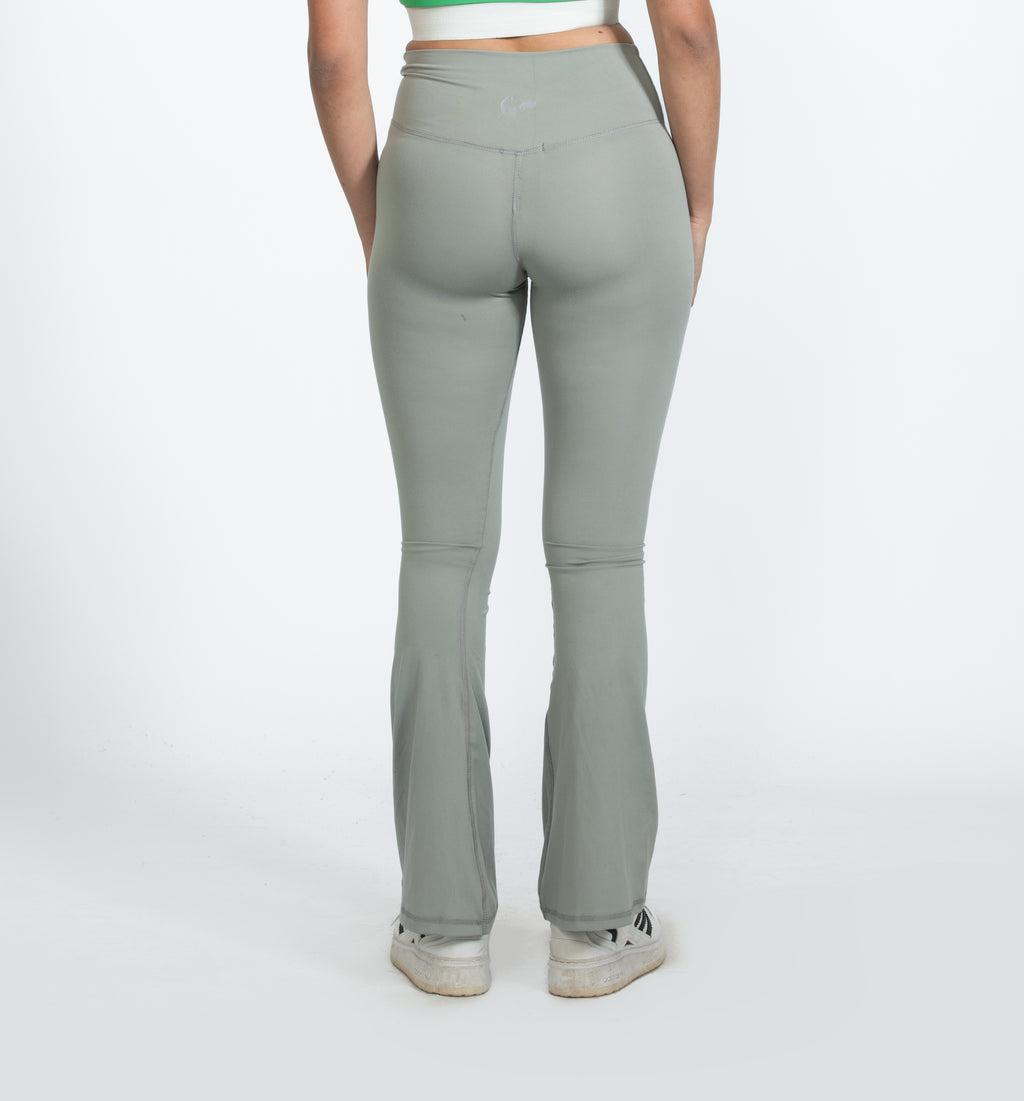 Silver Grey Criss Cross Yoga Pants