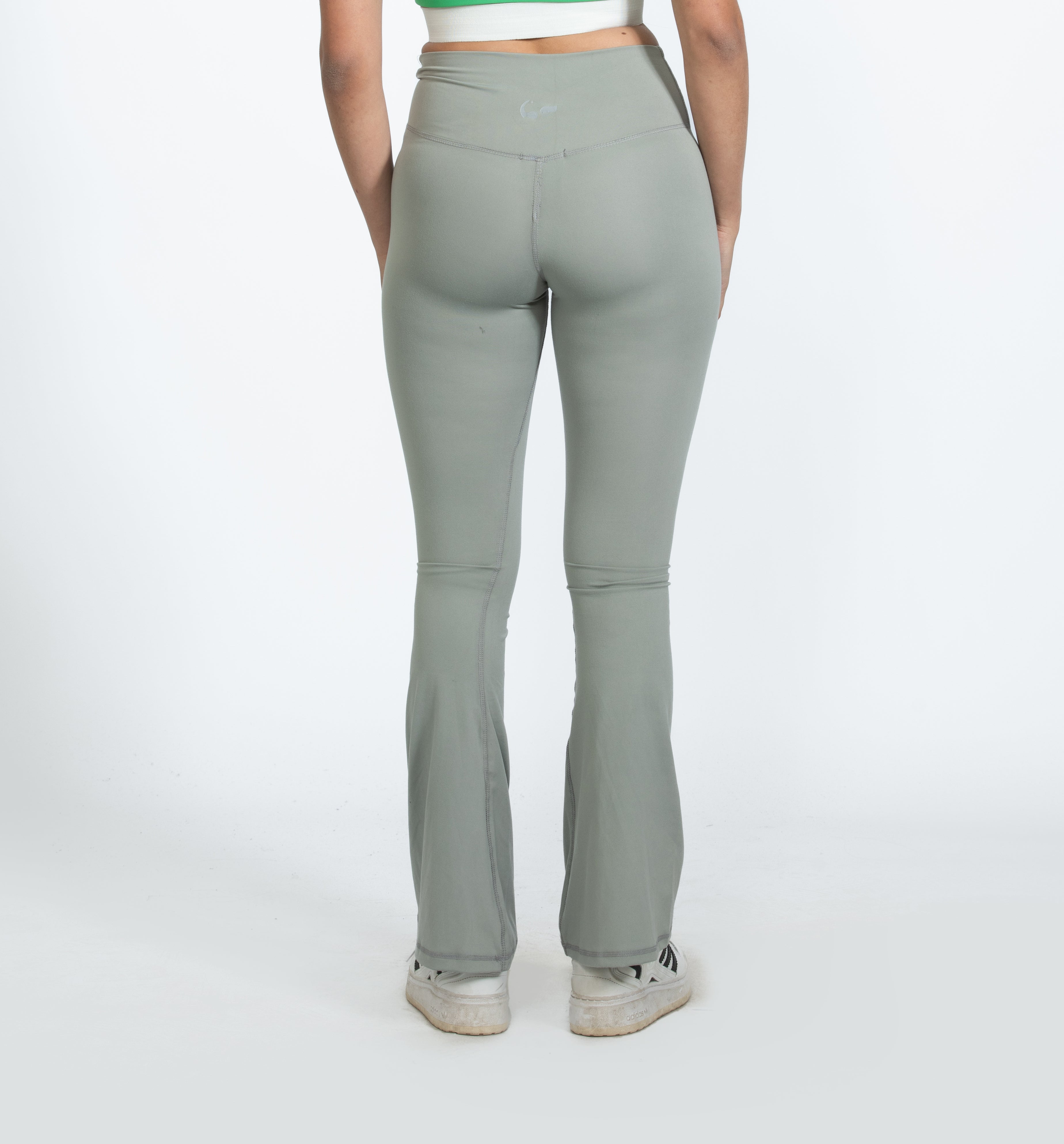 Silver Grey Criss Cross Yoga Pants