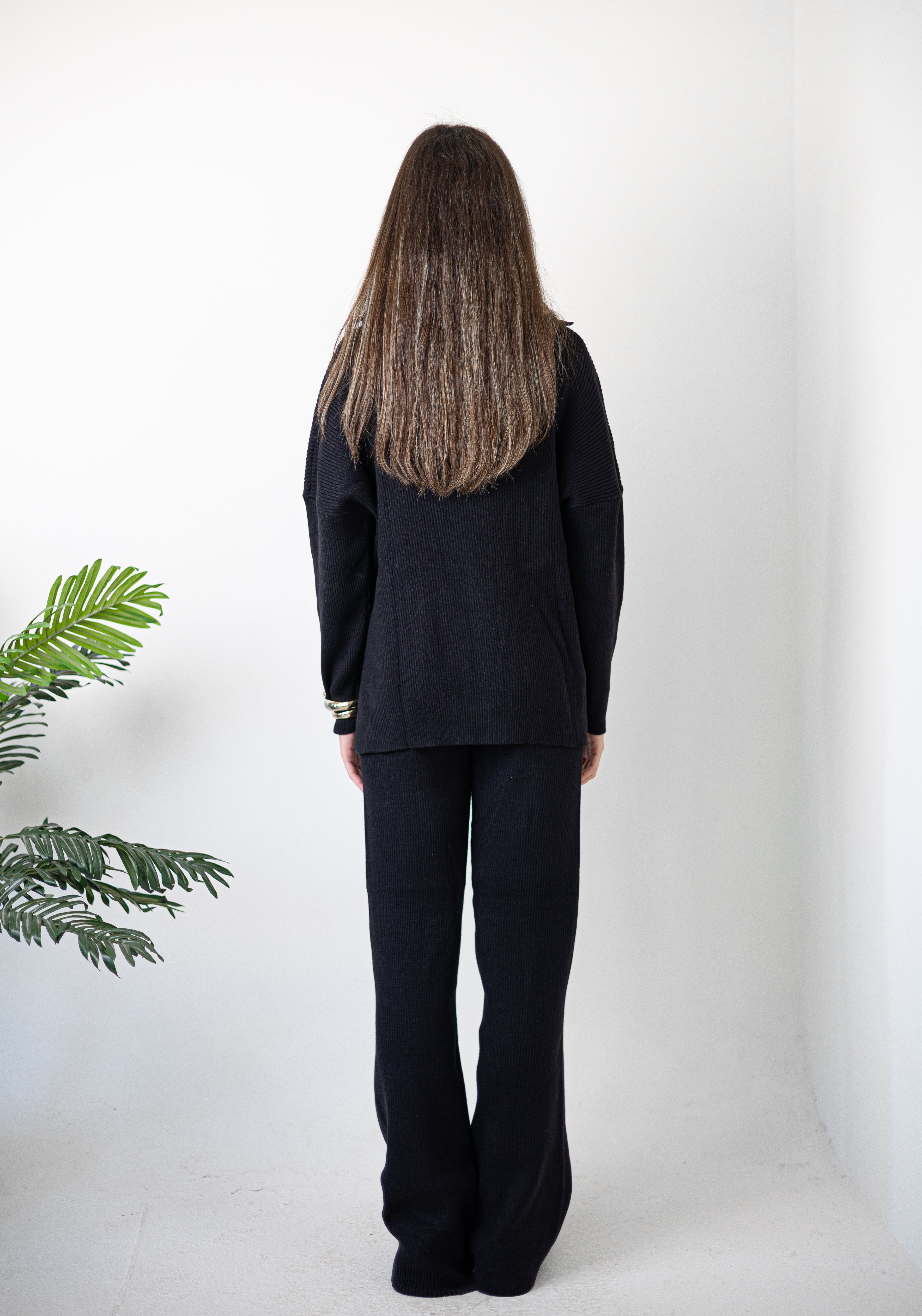 Midnight Black Knitted 2 Piece Set