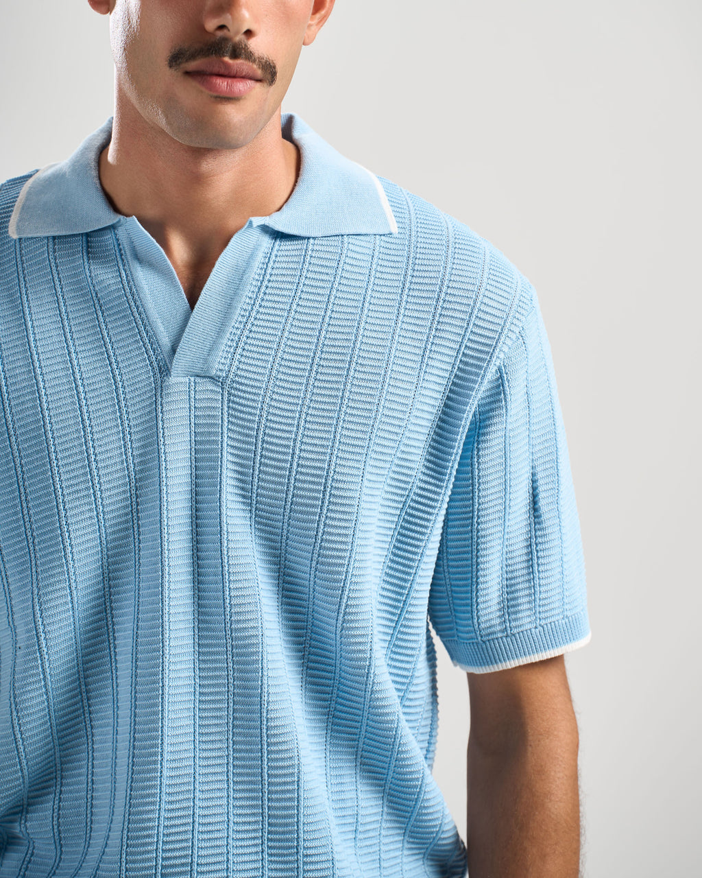Baby Blue Riviera V Polo