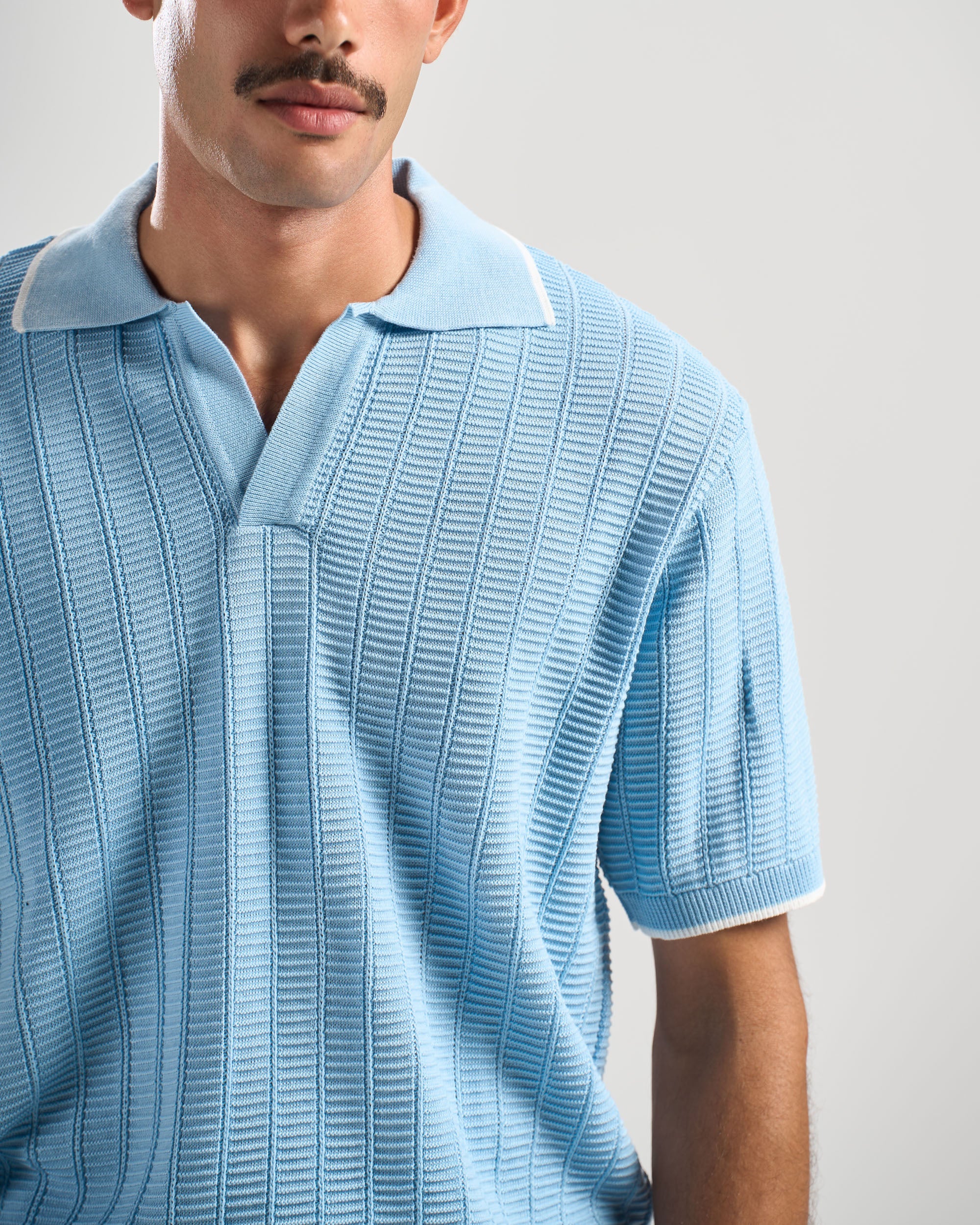 Baby Blue Riviera V Polo