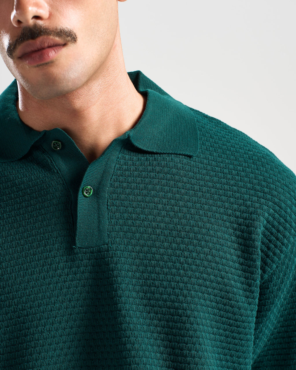Green Hunter Ribbed Polo