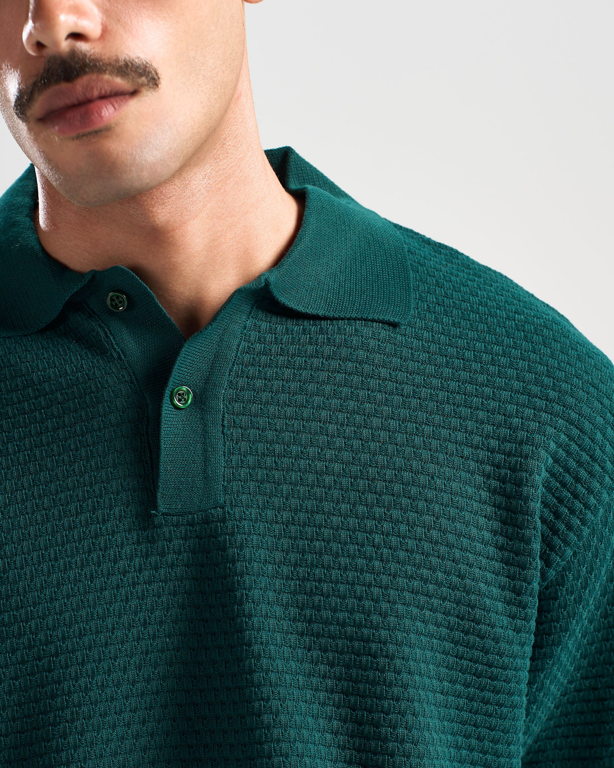 Green Hunter Ribbed Polo